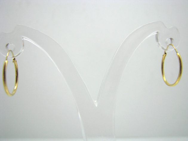 Arracada argolla d'or groc unisex
