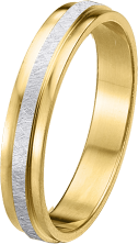 Aliança de casament d'or bicolor de tendència