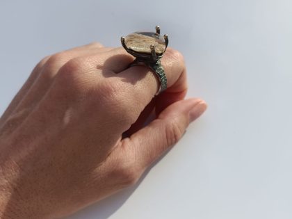 Anell peça única ulls de caragol